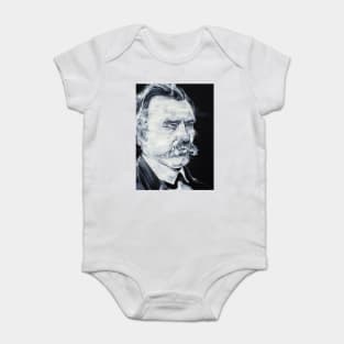 FRIEDRICH NIETZSCHE acrylic portrait Baby Bodysuit